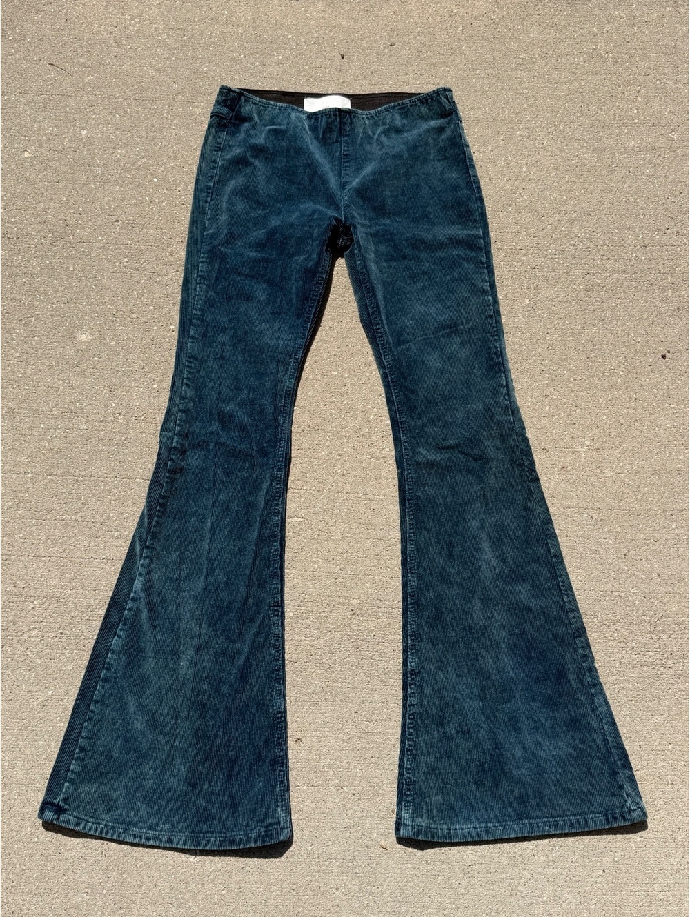 Newbury Kustom Women's Blue Corduroy Flared Pants Size Small